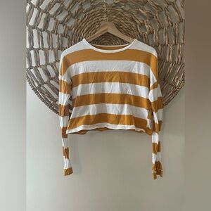 Charlotte Russe Yellow & White Striped Top